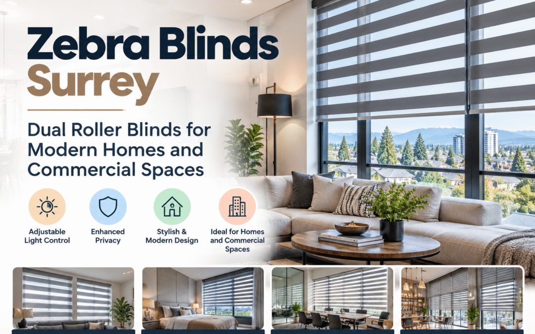 Zebra Blinds Surrey: Dual Roller Blinds for Modern Homes and Commercial Spaces
